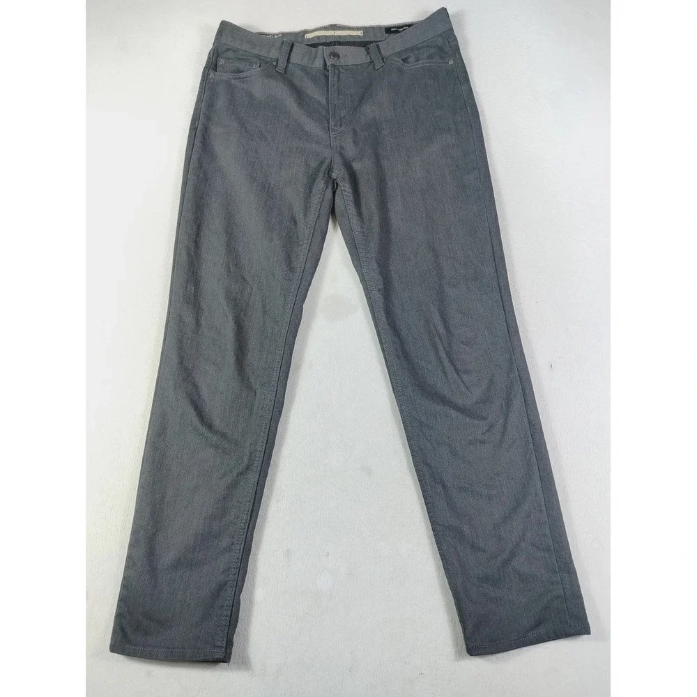 Banana Republic Travel Jean Mens 33 Gray Slim Straight Stretch Minimalist